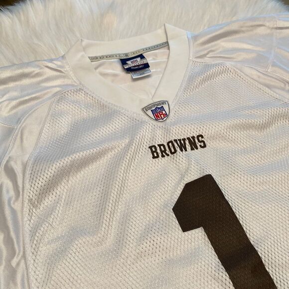 NFL Equipment Cleveland Browns white and black short sleeve shirt size M - Picture 6 of 10